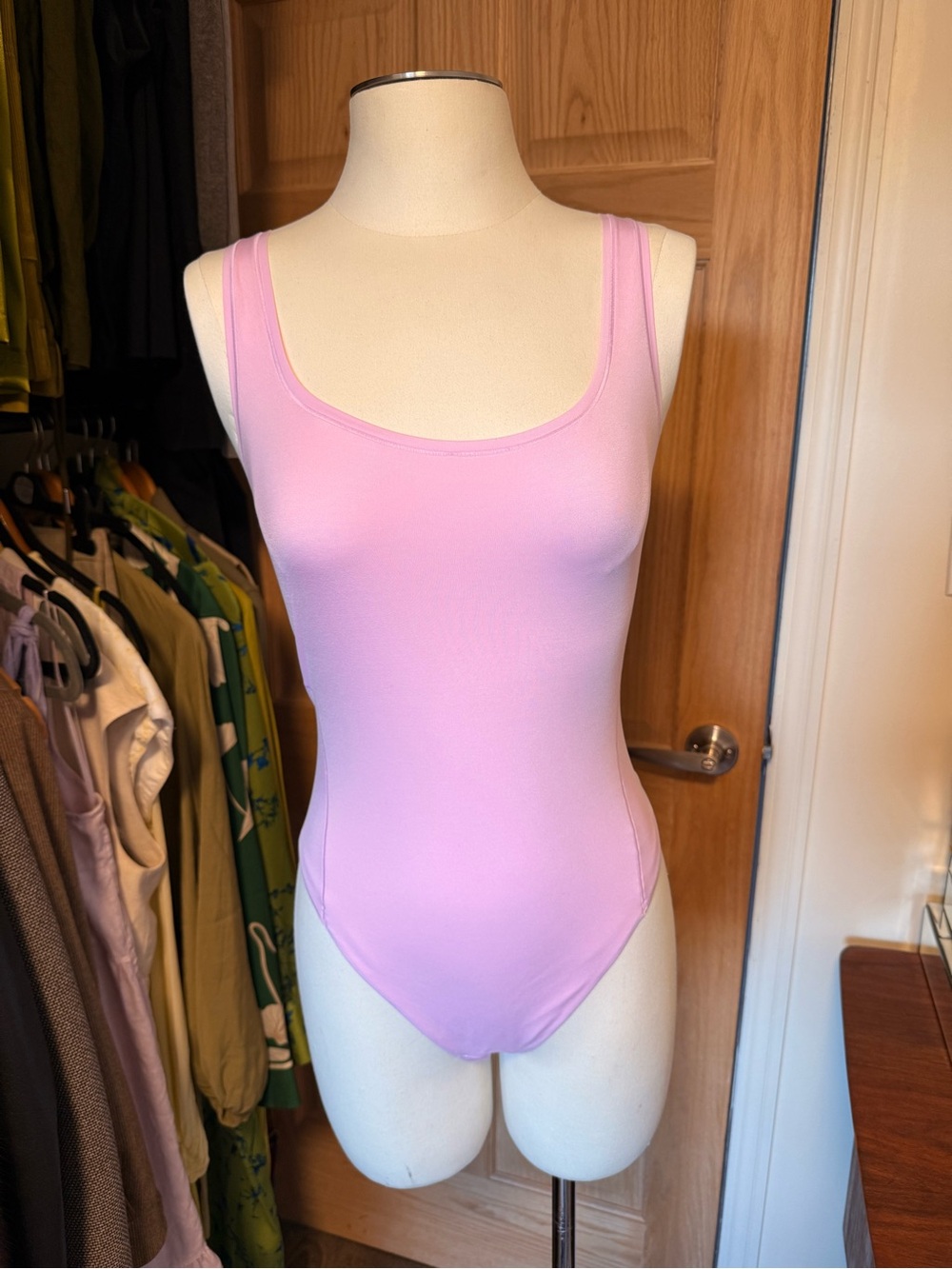 lululemon Scoop Neck Bodysuit in Light Pink